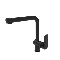  B-Way mitigeur de cuisine sur pied avec douchette extractible, noir mat (SATBSBW185)