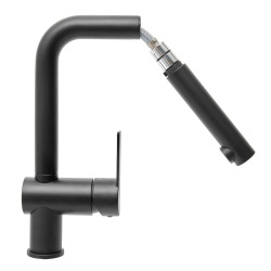 Swiss Aqua Technologies B-Way mitigeur de cuisine sur pied avec douchette extractible, noir mat (SATBSBW185)