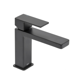 Swiss Aqua Technologies Vision mitigeur de lavabo à levier sur pied, sans vidage, noir mat (SATBSVI271C)