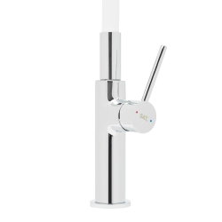 Siko Mélangeur évier SAT avec bras en silicone blanc/chrome SATBSD290B2F