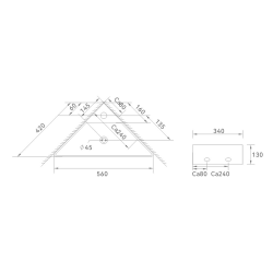  Lavabo d'angle SAT Mood 56x34 cm avec trop-plein (SATM5634)