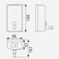 BEMETA Distributeur de savon en acier inoxydable, chrome (DM500NRZ)