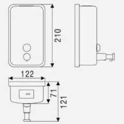 BEMETA Distributeur de savon en acier inoxydable, chrome (DM1250NRZ)