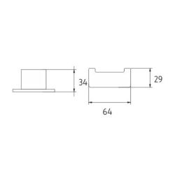 Kibo Crochet double de salle de bain, chromé (KI1405326)