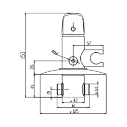  Mélangeur bidet Novaservis Metalia 57 avec corps de mélangeur chromé 57211,0