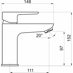 Novaservis Mélangeur de lavabo Novaservis Metalia 58 avec clic-clamp noir 58003,5