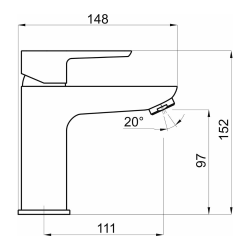 Novaservis Mélangeur lavabo Novaservis Metalia 58 sans vidange noir 58001/1,5