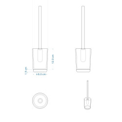 Swiss Aqua Technologies Ella Brosse WC , bois/blanc (SATDELLA37BI)