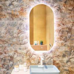 Project 40x80 cm miroir avec éclairage LED, film chauffant antibuée et capteur tactile (ZPROV8040LED)