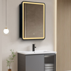 50x71x12,5 cm armoire de salle de bain 3 étagères avec éclairage 3 couleurs et capteur (SATZGALED5071CE)