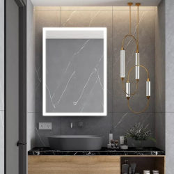 Feel 60x80 cm miroir rectangulaire avec éclairage LED et capteur, blanc  (SATZFEELOBLED6080)