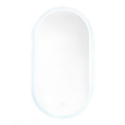 Project 60x120 cm miroir ovale avec éclairage LED, film chauffant anti-buée et capteur (ZPROV12060LED)