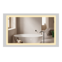  Feel 60x100 cm miroir suspendu rectangulaire avec éclairage LED 3 couleurs et capteur, blanc (SATZFEELOBLED60100)