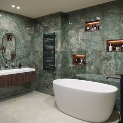 B-Way 40x80 cm miroir ovale sans tain, noir (ZBWOV8040C)