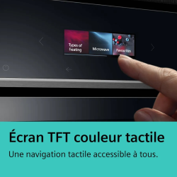  iQ700 four à micro-ondes encastrable compact 21 L, 7 programmes, écran TFT, noir (BF722L1B1)