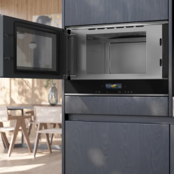 iQ700 four à micro-ondes encastrable compact 21 L, 7 programmes, écran TFT, noir (BF722L1B1)