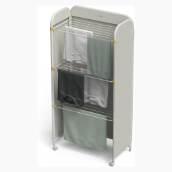 Joseph Joseph Etendoir à linge Eclipse, avec 3 niveaux et panneaux en tissu pour cacher le linge qui sèche, écru (50055)