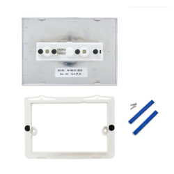  Plaque de commande double touche en plastique, chrome brillant (A890220201)