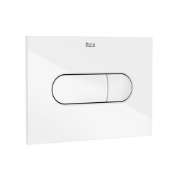 Plaque de commande double touche en plastique, blanc (A890222200)