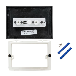  Plaque de commande double touche en plastique, noir mat (A890222206)