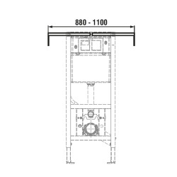Entretoise de fixation pour bâti-support et réservoir WC encastré (VS17023C000000)
