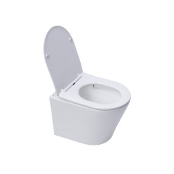 Pack WC bâti ECO 2L Swiss Aqua Technologies + cuvette suspendu sans bride Swiss Aqua Technologies + plaque or (STESTINWR06-FR)