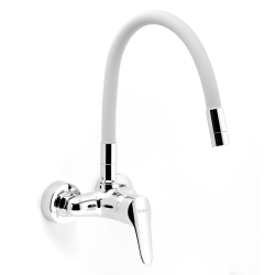 Novaservis Mélangeur évier Novaservis Titania Iris Nouveau avec poignée silicone 100 mm gris argenté-chrome 94484,0S