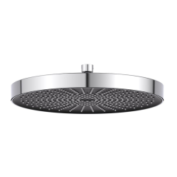 Douche de tête 1 jet ronde, diamètre 30 cm, noir/chrome (SATBSHS81)