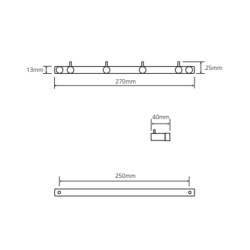  Niki Porte-serviettes 4 crochets , chrome (153104112)