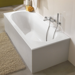 Villeroy & Boch Oberon Baignoire droite Ovale 170 x 70 cm en marbre coulé, pieds fourni, blanc (UBQ177OBE2V-RW)