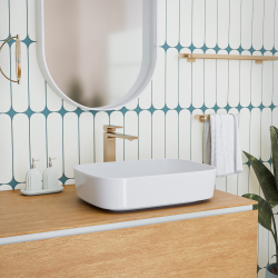 PixL 49,5 x 37 x 13,5 cm vasque à poser Infinitio, sans trop-plein, blanc (CEPX4937)