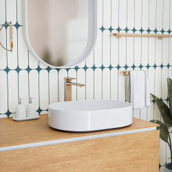 PixL 50 x 37 x 13,5 cm vasque à poser Infinitio, sans trop-plein, blanc (CEPX5037)