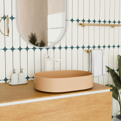 Ceramia PixL 50 x 36,5 x 12 cm vasque à poser Infinitio, sans trop-plein, moka (CEPX5037MOM)