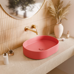 Ceramia PixL 50 x 36,5 x 12 cm vasque à poser Infinitio, sans trop-plein, rose (CEPX5037PM)