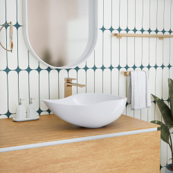 PixL 50,5 x 38 x 18 cm vasque à poser Infinitio, sans trop-plein, blanc (CEPX5038)