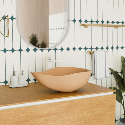 PixL 50,5 x 38 x 18 cm vasque à poser Infinitio, sans trop-plein, gris (CEPX5038GRM)