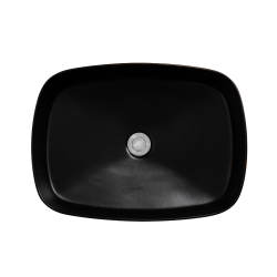 PixL 49,5 x 37 x 13,5 cm vasque à poser Infinitio, sans trop-plein, noir (CEPX4937BKM)