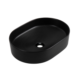 PixL 50 x 37 x 13,5 cm vasque à poser Infinitio, sans trop-plein, noir (CEPX5037BKM)