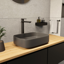 PixL 49,5 x 37 x 13,5 cm vasque à poser Infinitio, sans trop-plein, gris (CEPX4937GRM)