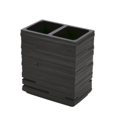 Optima Salea porte-brosse en polyrésine durable, brun (SAL11)