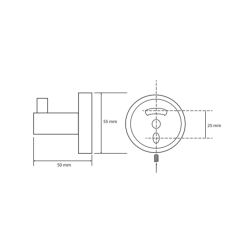  Omega Crochet de salle de bain, fixation sans vis, chrome (104106022)