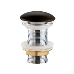 Ceramia PixL bonde à écoulement libre 5/4 " sans trop-plein pour lavabos et vasques, noir mat (CEPXPLUGBKM)