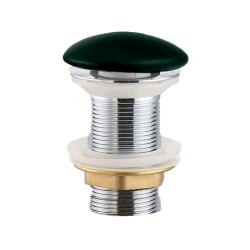 Ceramia PixL bonde à écoulement libre 5/4 " sans trop plein pour lavabos et vasques, vert mat (CEPXPLUGGEM)