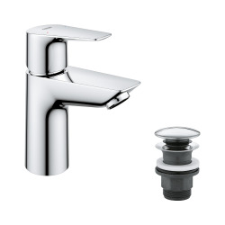Grohe START EDGE Mitigeur lavabo avec vidage Push-Open, Taille S, Chrome (24199001)