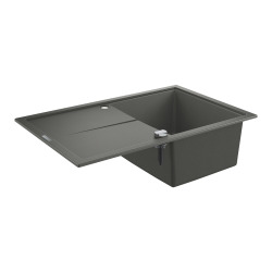  K400 évier en quartz composite avec égouttoir réversible 780x500 mm + Ceramia Timeless mitigeur (G31639TML2BG-SET)