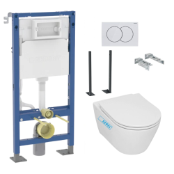 Geberit Pack WC Bati-support Geberit + pieds autoportant + WC sans bride Serel SP26