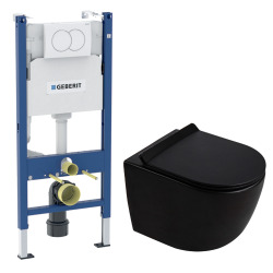 Duofix Pack WC bâti-support + WC suspendu sans bride Ceramia PixL avec abattant SoftClose + plaque (GEBCEPXBMT01-FR)