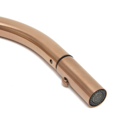 Mitigeur évier sur pied avec douchette extractible 2 jets, or rose brossé (SATBAUR286BRG)