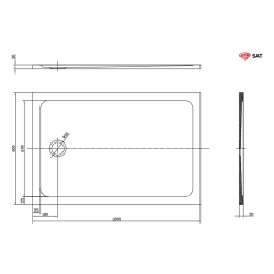  Pack Douche Complet – Paroi Walk-In 100x200 Chrome + Colonne SAT 3 Jets + Receveur Marbre Coulé Blanc 120x80 (SAT100C7PR128W)