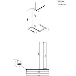  Pack Douche Complet – Paroi Walk-In 100x200 Chrome + Colonne Grohe Vitalio 2 Jets + Receveur Marbre Coulé Blanc 120x80